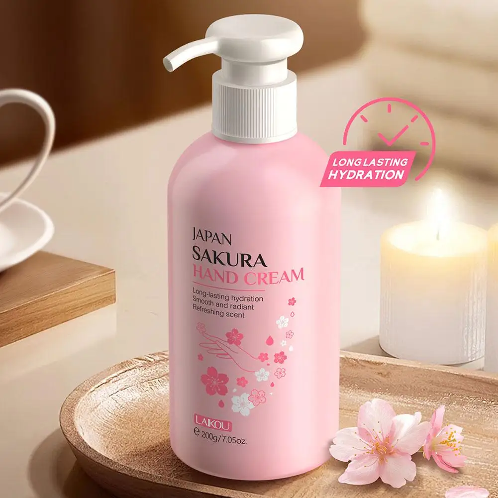 

Sakura Hand Cream Moisturizing Anti-chapping Nourishing Skin Hand 200ml Care Rough Improve Repair Products Soften Skin Tend S1C7