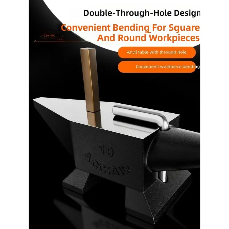 10kg Heavy Duty Steel Anvil Blacksmith Tool Iron Working Bench for Metal Shaping Fitting Crafting Forge Equipment Accessori Auto