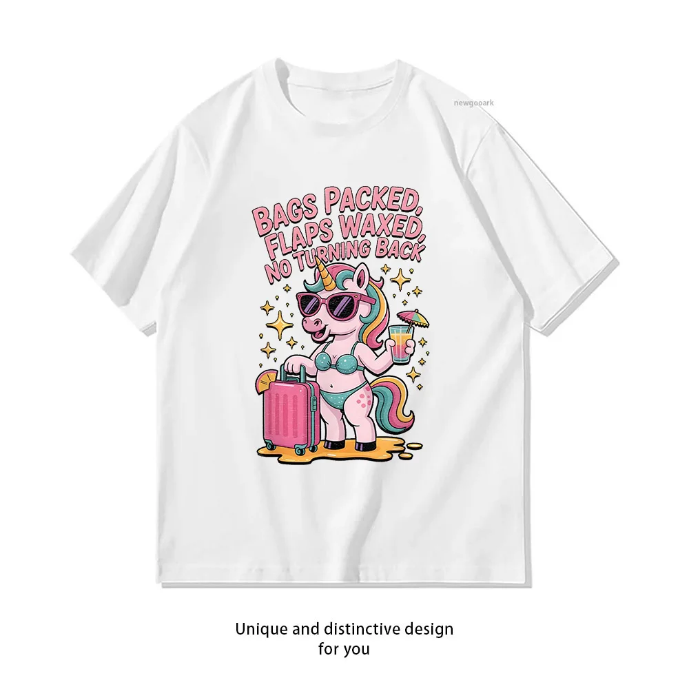 Bags Packed Flaps Waxed T-shirt Woman Man Summer Cotton Graphic T Shirts Adult Streetwear Camisetas Tops Tee S-3XL Short-sleev