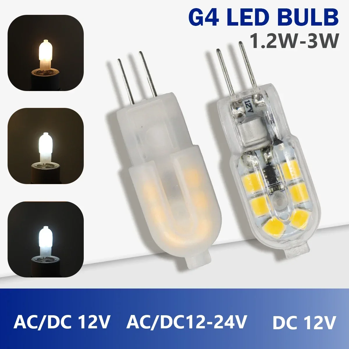 5-50pcs High Light LED G4 MINI AC DC 12V 24V Low Power 1.2W 1.4W 1.5W 2W 3W Efficiency Strobe for Crystal Chandelier Kitchen