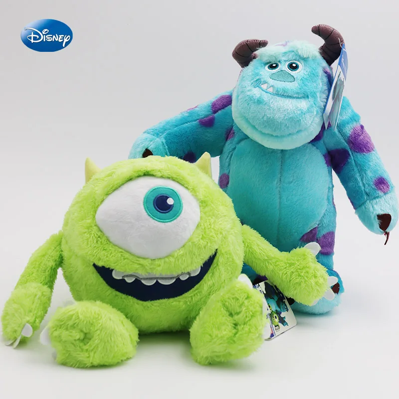 Kawaii Disney Pixar Sulley And Mike Plush Toys Set Monsters University Cute Anime Stuffed Dolls Birthday Gift For Girls And Boys