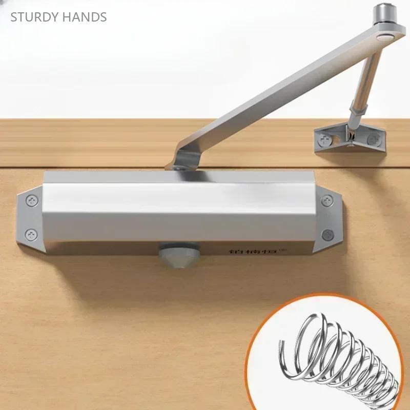 1 set of aluminum alloy automatic door closer hydraulic buffer device for household sliding doors fireproof fire door closer