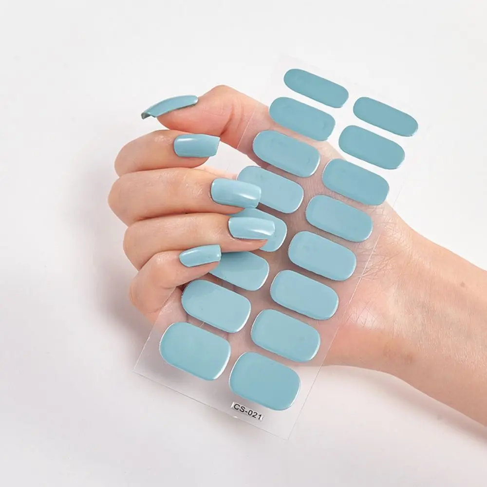 Self-Adhesive Nail Stickers Nail Art Decoration Full Cover Nail Wraps Glitter Powder Gradient Color Nail Polish Sticker