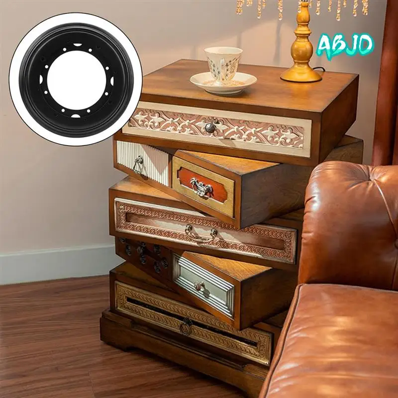 ABJO-3Pack 9In Round Lazysusan Turntable Bearing Plate, Rotating Swivel Plate, Turntable Base For Table Serving Tray Kitchen