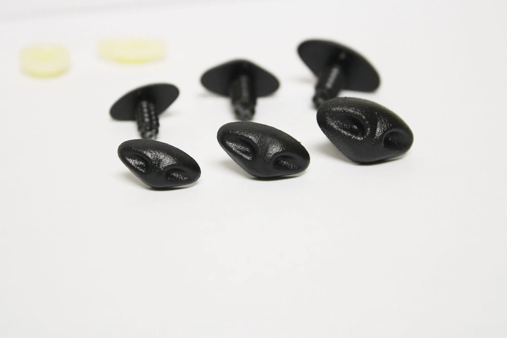 30pcs  18mm 21mm 24mm black animal nose with washer for diy craft findings size option