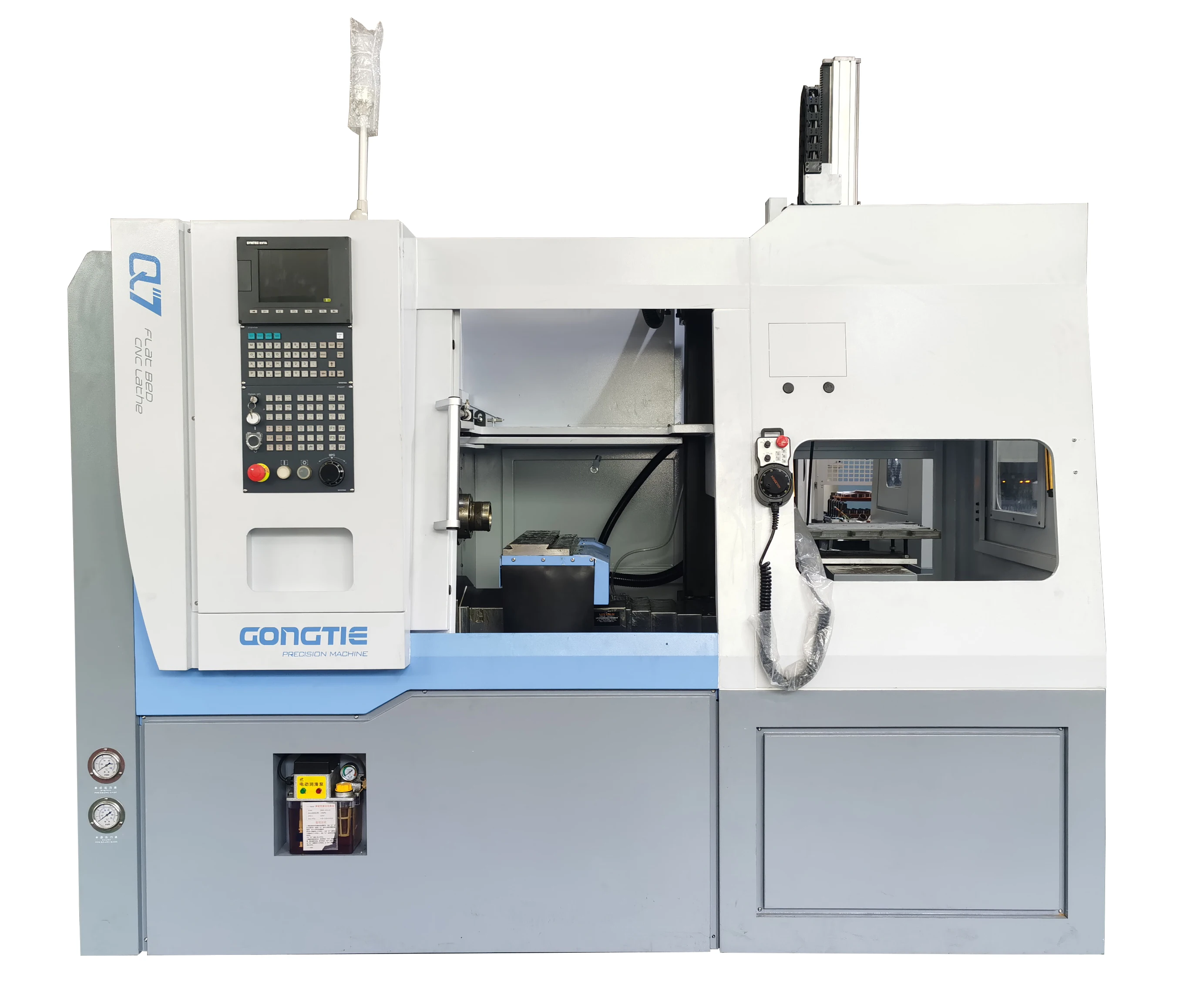 Q7 Flat Bed Speed Low Price High Precision Slant Lathe Turning-Milling CNC Hine