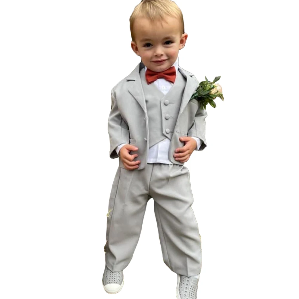 Trajes formales azul cielo para niño, PARA CENA esmoquin, trajes de boda para niños pequeños, traje de noche para fiesta (chaqueta + pantalón)