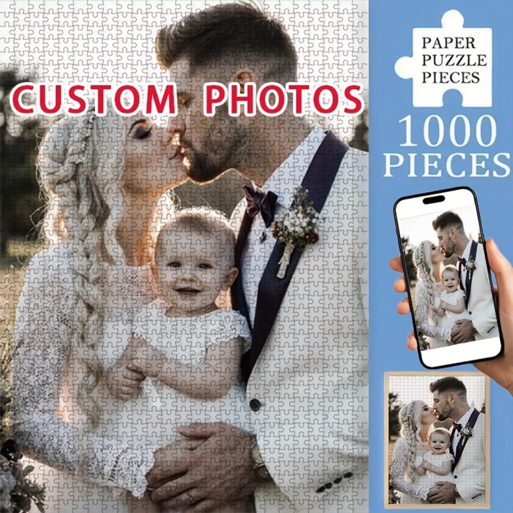Home Decor Pt - 35/300/500/1026pcs Personalized Custom Photo Puzzle Family