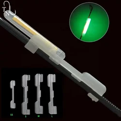 TN85 20PCS Night Fishing Rod Tip Holder Clip Light Stick Feeder Fluorescent Light Stick Fishing Glow Stick Fishing  Accessories