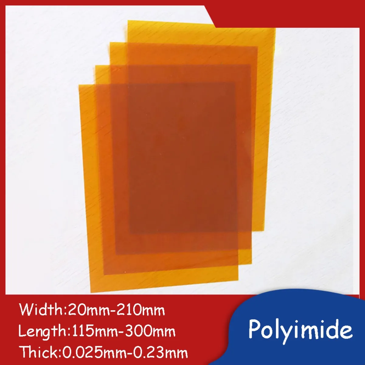 Polyimide Film Kapton Foil Sheet PI Ultra-Thin Plate High-temperature Resistant Electrical Insulating Films