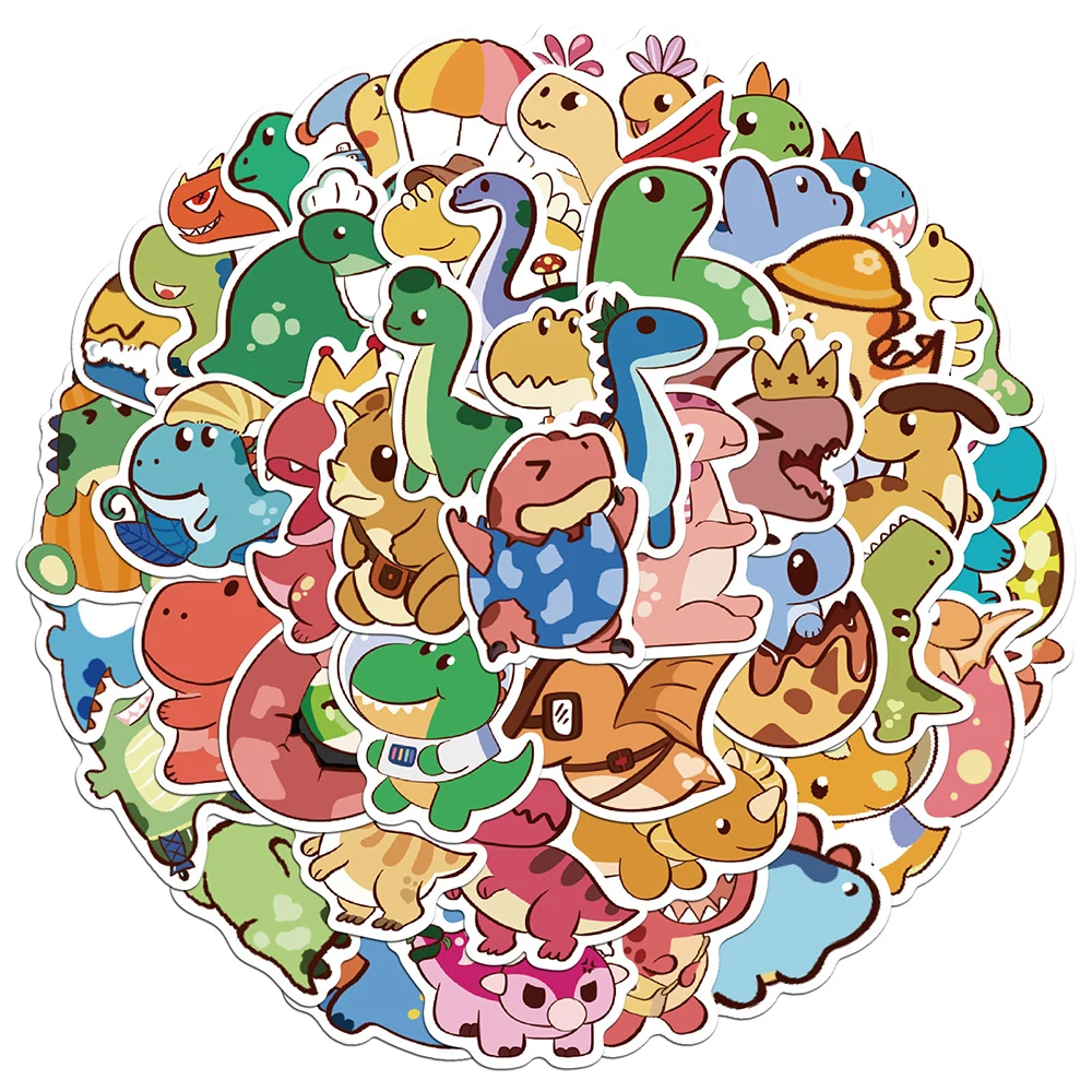 10/30/50pcs Colorful Creative Cartoon Little Dinosaur Stickers Cute Graffiti Declas for Phone Guitar Laptop Kawaii Sticker Decor