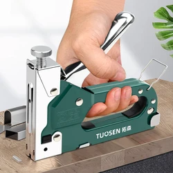 Tuosen Manual Staple Gun All Steel Heavy Duty Stapler Kit Home Decor Outdoor and Indoor Repair Staples Woodworking Tools