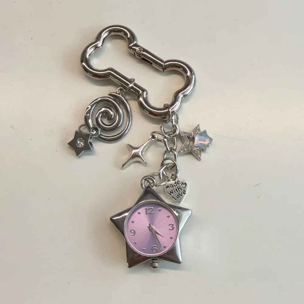 نجمة جيب قابل للتعديل ساعة على مدار الساعة المفاتيح سبائك الزنك الحلي اليابانية حقيبة سحر التصميم الأصلي الإبداعية قلادة قلادة التيار المتناوب #6