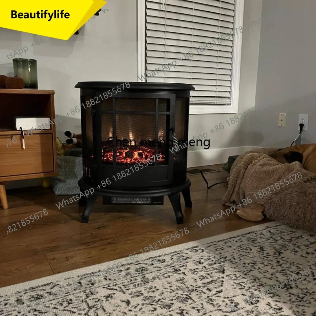 

Electric fireplace heater 3D simulation flame heater texture atmosphere a50