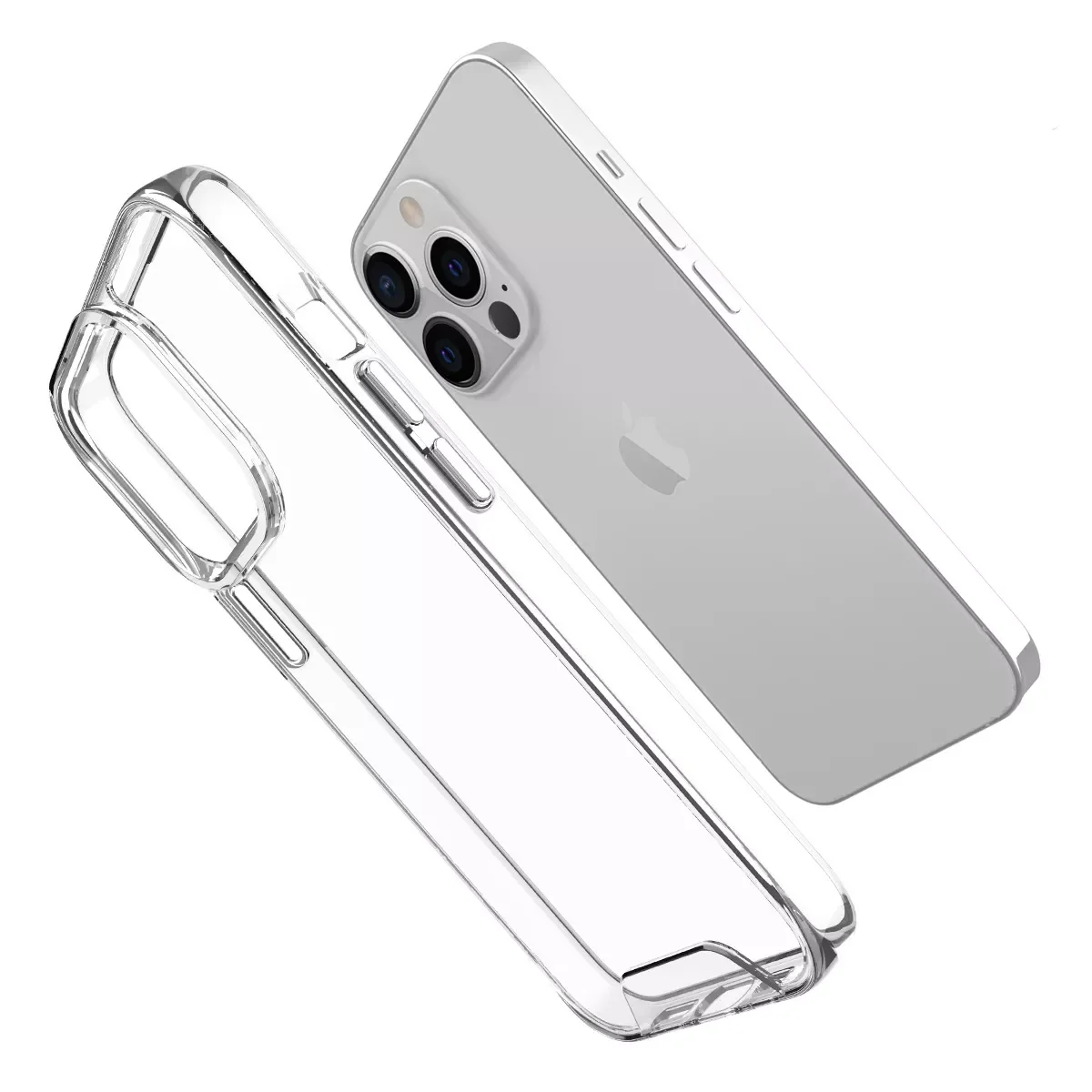 50pcs Bumper Hardness Acrylic Clear Phone Case For iPhone 11 12 13 Pro Max mini Case Space Transparent Cover 7 8 Plus Xs Max Xr