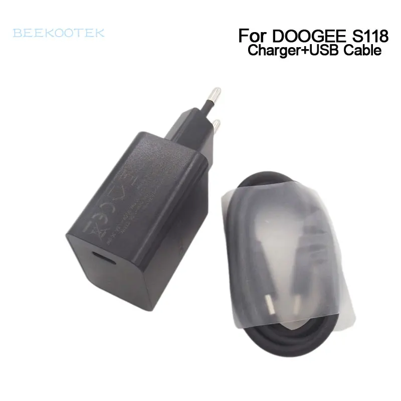 

Новинка оригинальное зарядное устройство DOOGEE S118 официальный зарядный адаптер USB Type-C кабель передачи данных Аксессуары для смартфона DOOGEE S118
