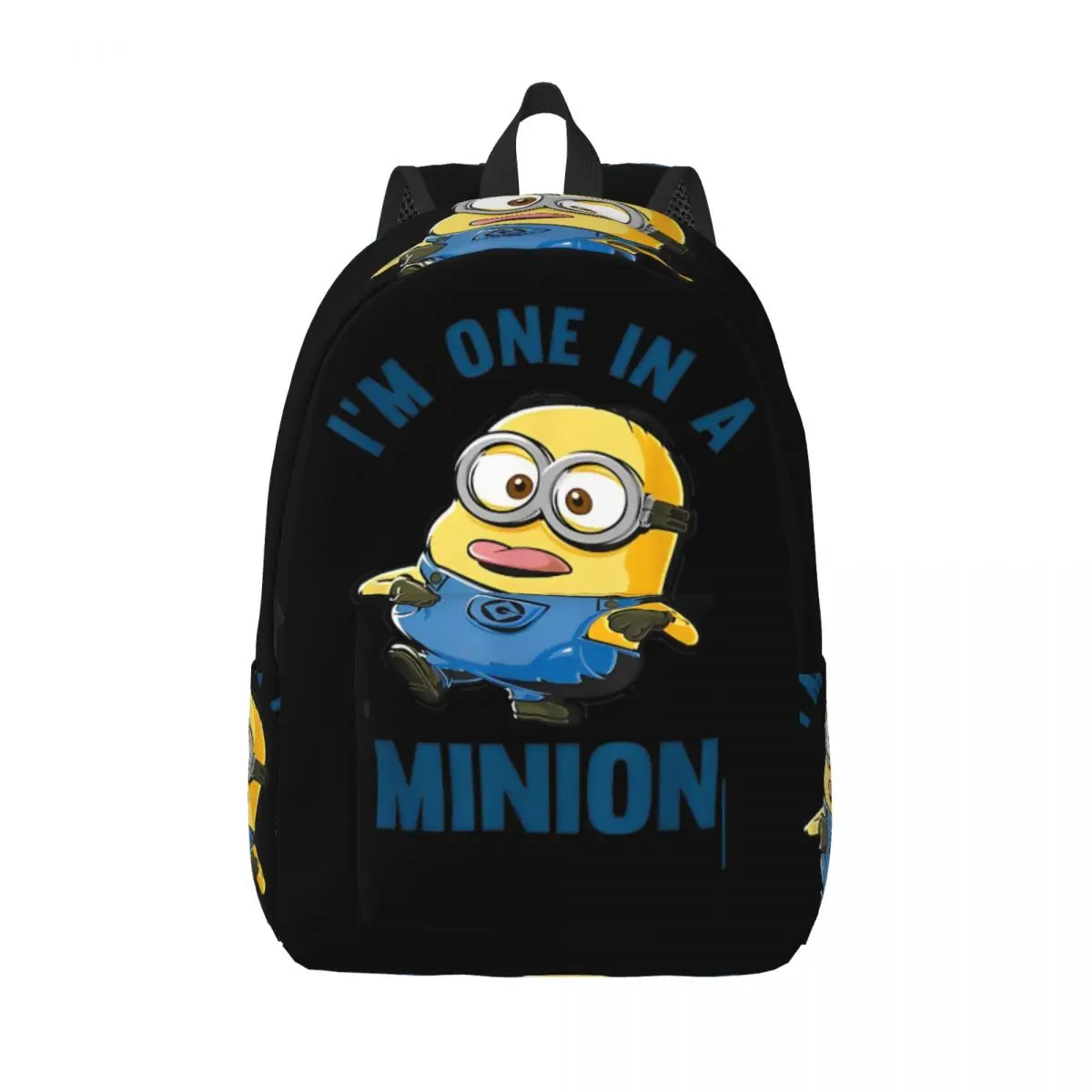 Mochila de moda M-Minionsed con bolsillo para estudiantes, senderismo, viaje, mochila para hombres y mujeres, bolso de hombro universitario