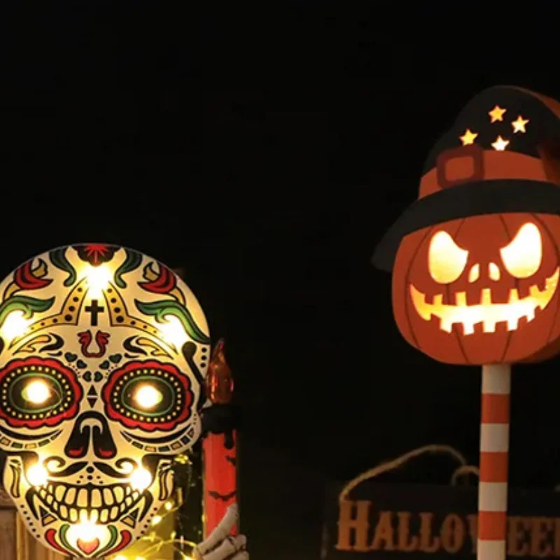 

Хэллоуин светодиодный ночник тыква призрак окружающее освещение на батарейках водонепроницаемый открытый сад спальня фестиваль вечерние Декор
