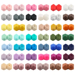 30Pcs Silicone Beads 14MM Hexagonal Polyhedral Beads For Jewelry Making For Bracelet Necklace Jewelry Handmade Accessories