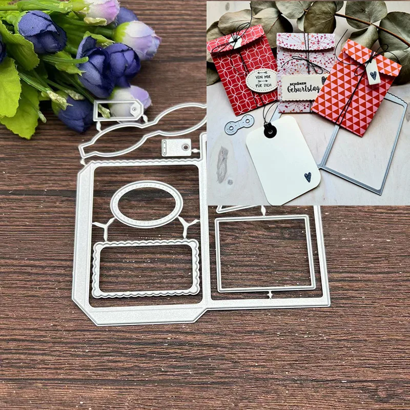 Mini Pocket Envelope Dies Gift Card Holders Metal Cutting Dies Tags DieCuts For DIY Scrapbooking Paper Cards Crafts Making