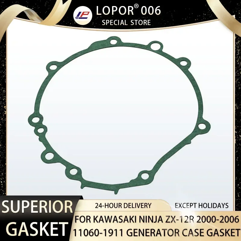 Lopor Motorcycle Engine Crankcase Generator Case Gasket For Kawasaki NINJA ZX-12R ZX1200 ZX12R ZX 12 1200 2000-2006 11060-1911