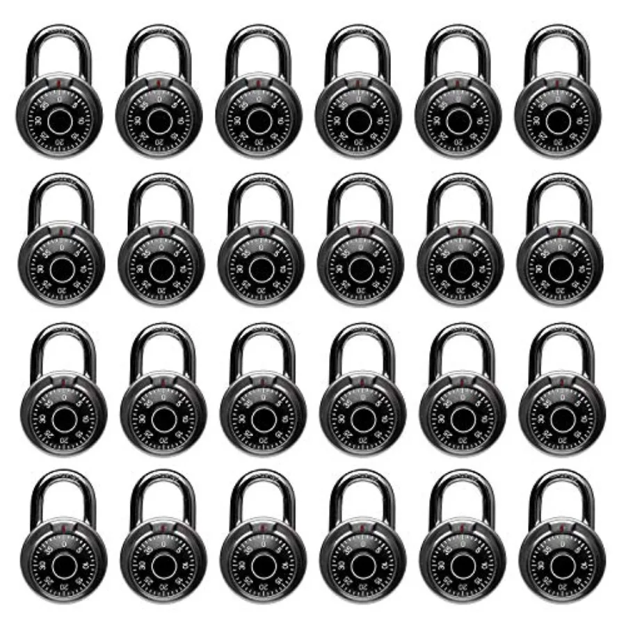 

Locker Lock, Combination Lock, Black, 2 in, 24 Locks