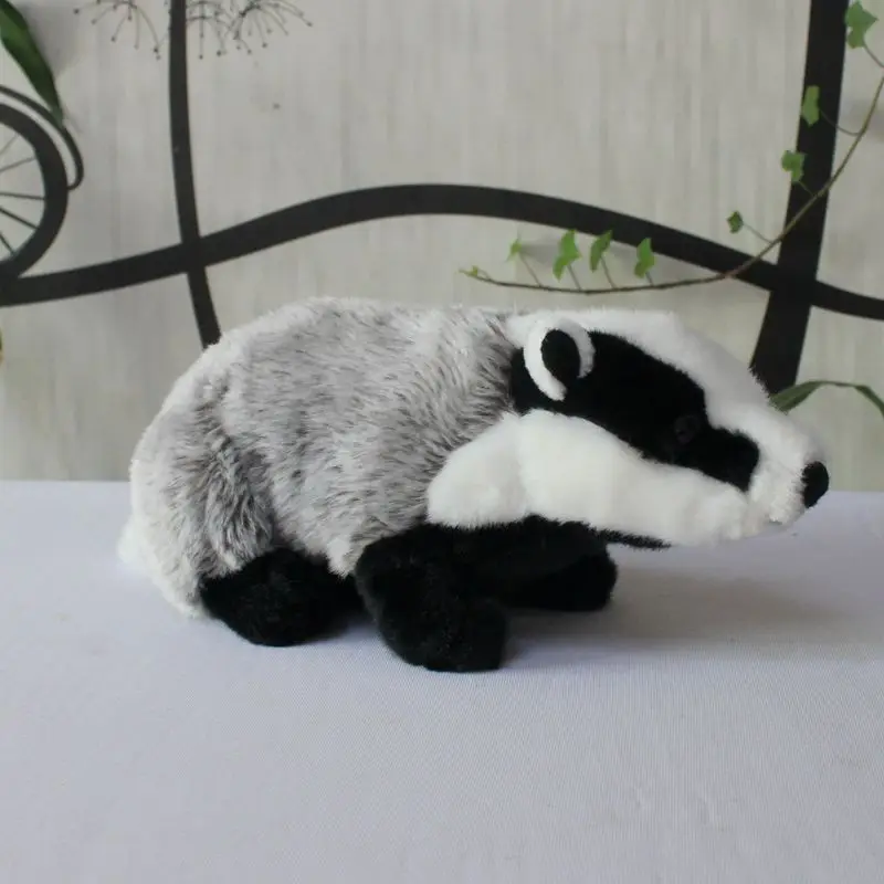 creative plush high quality gray European badger toy kids' Christmas gift doll about 28cm w2547