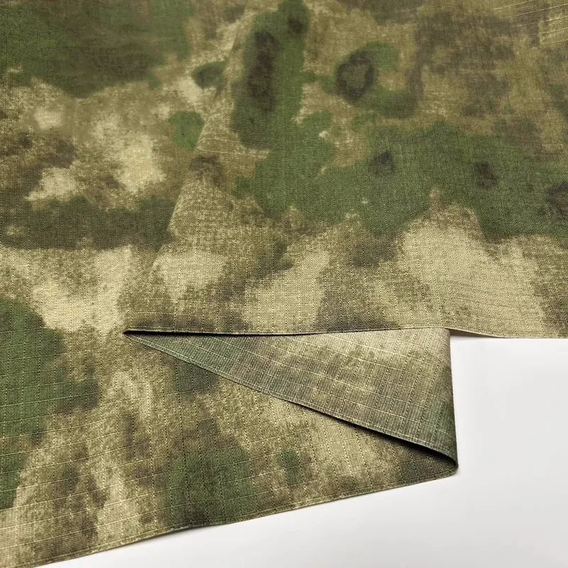 A-TACS FG Ruin Camouflage Fabric TC Plaid Polyster Cotton Cloth Breathable Wear-resistant DIY