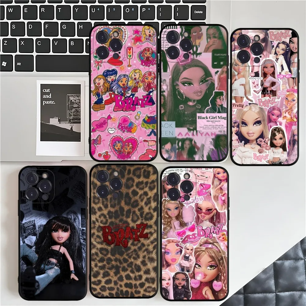 Fashion B-Bratz Doll Phone Case for iPhone 15 8 7 6 6S Plus X SE 2020 XR XS 14 11 12 13 Mini Pro Max Mobile Case