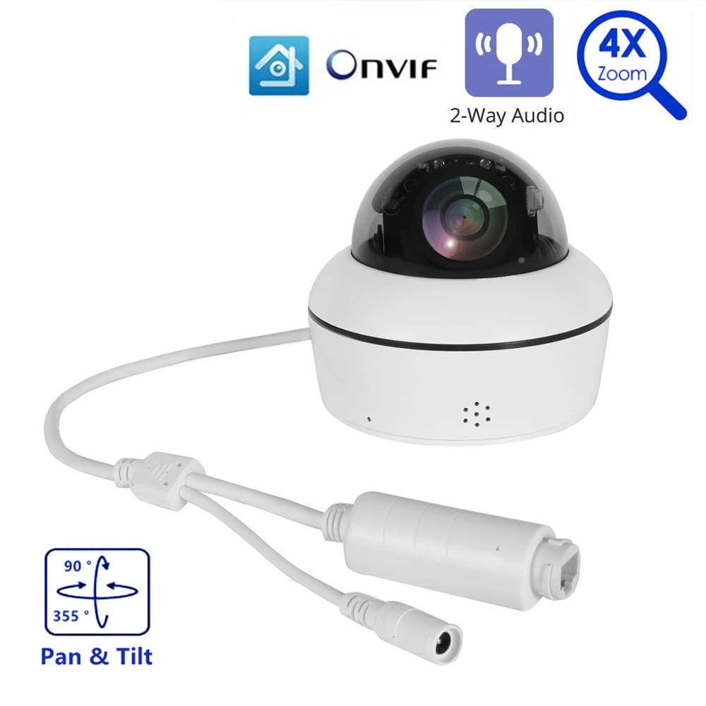 Mini PTZ IP Security Camera ONVIF Infrared Two Way Audio 2MP Home Security 1080P IP Surveillance CCTV Camera 30M Night Vision