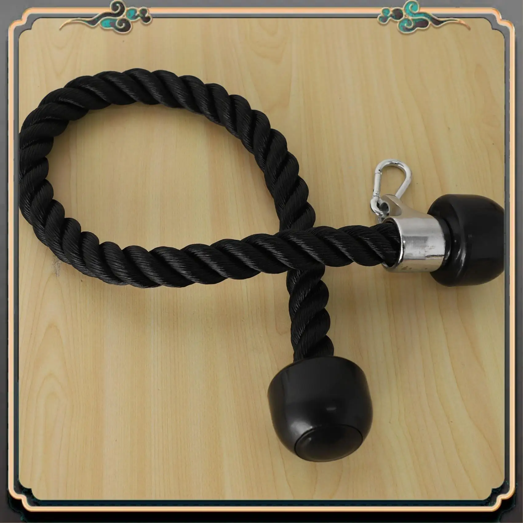 

Premium Heavy Duty Tricep Pull Down Rope 36 Inches With Snap Hook, Fitness Attachment Cable Machine Pulldown Rope For Home Gym