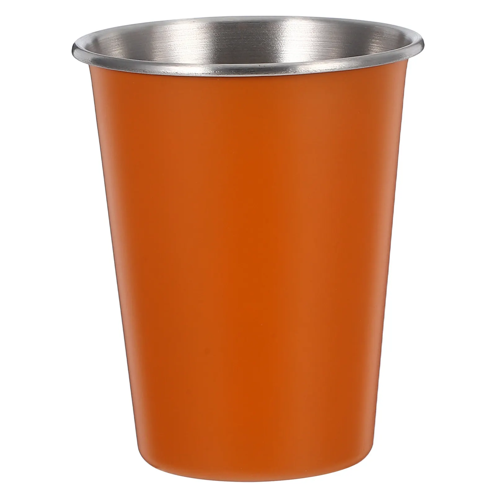 Stainless Steel Cup Single-Layer Portable Coffee Mug Outdoor Camping Metal Drinking Cup Hot Cold Beverage Travel Mug