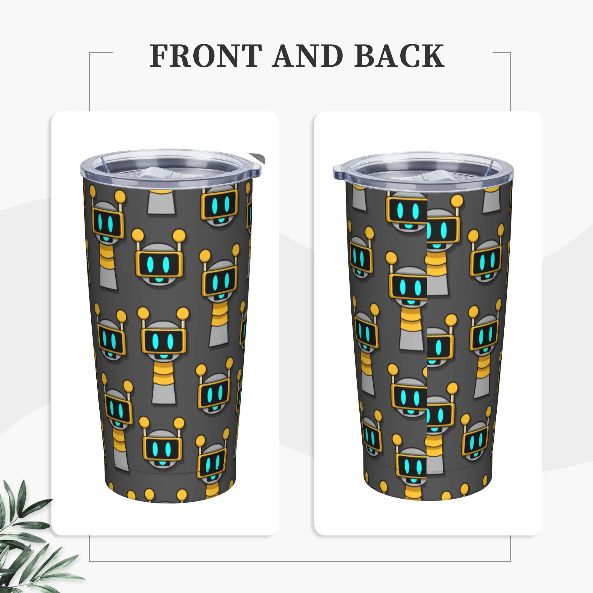 Sprunki Cartoon Anime Tumbler Vacuum Insulated  Thermal Cup with Lid Straw Travel Outdoor Mugs Spill Proof