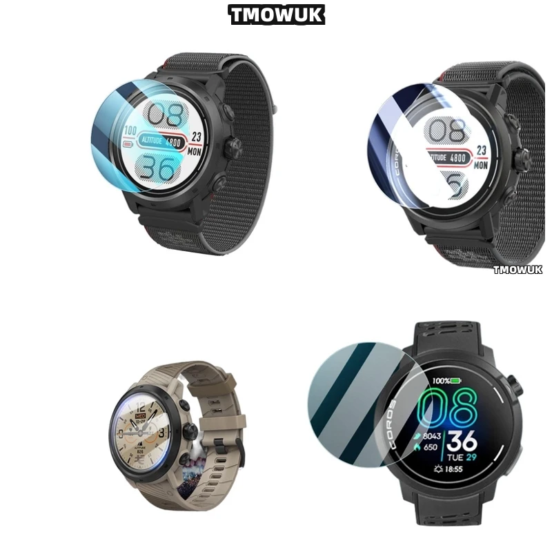 

For Coros PACE 2 3 42 46 MM APEX 2 Pro VERTIX 2 2S - Smart Watch 9H Hard Anti-Scratch Tempered Glass Screen Protector, Clear Vis