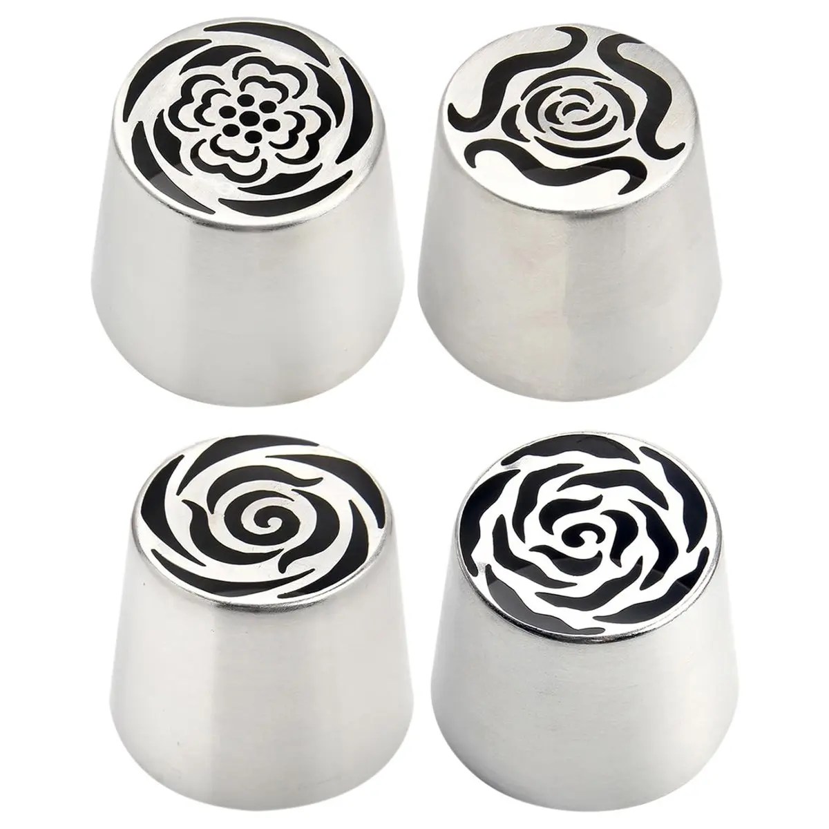 HITL Cake Decorating Kit Extra Large Stainless Steel Icing Tips Set for Buttercream Roses 3D Floral Designs Tools