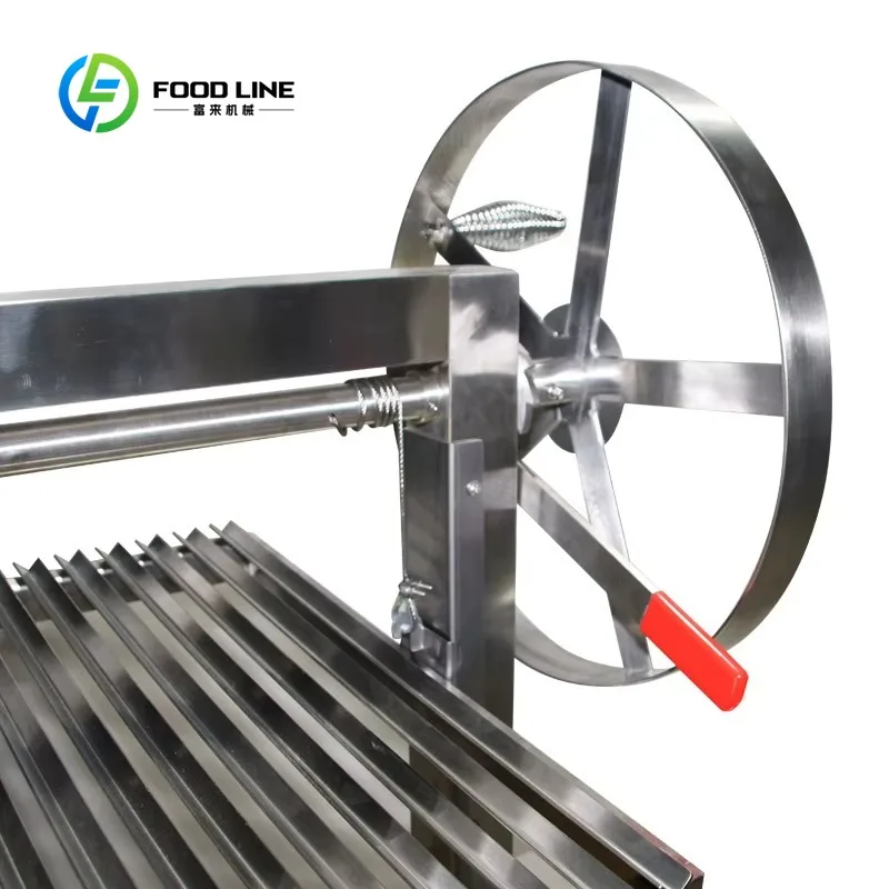 customized parrilla grill asado bbq trolley stainless steel hand crank lift rotisserie spit for outdoor villa catering gathering