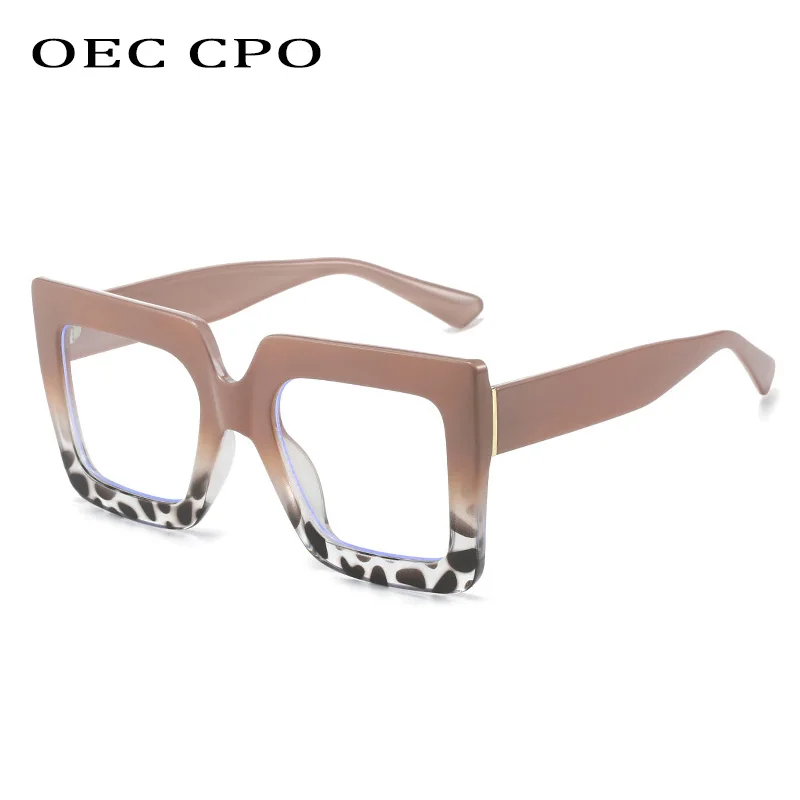 

OEC CPO Vintage Clear Lens Square Glasses Women Men Fashion Transparent Eyewear Female Optical Glasses Frame