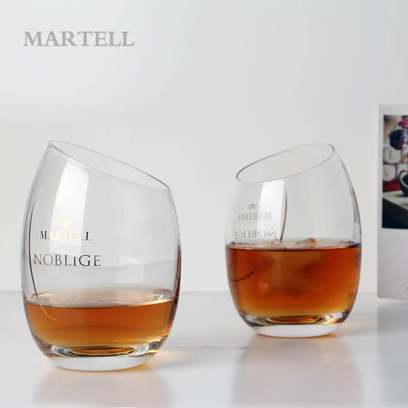 MARTELL Whisky glass Gold Label Slant glass Celebrity glass Shot glass wine glass