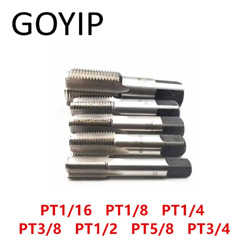 

5 Pieces PT 1/16 1/8 1/4 3/8 1/2 5/8 3/4 PT Type Threading Taps Pipe Thread Machine Taps