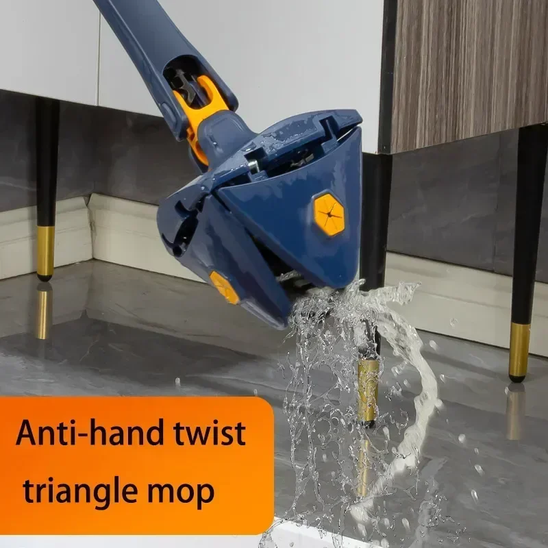 

Adjustable 360° Triangle Windows Rotatable Home Tools Squeeze Cleaning Mop New-multifunction Floor