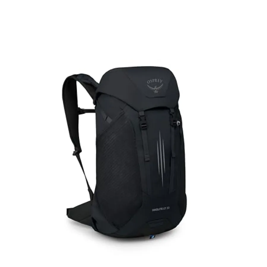 

Hikelite LT 30L Hiking Backpack Lightweight Travel Daypack with Rain Cover for Men and Women Black