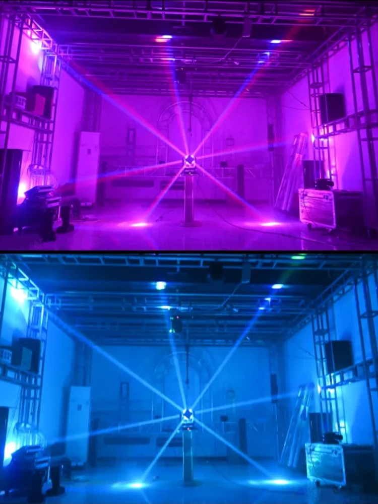 Professional DMX512 Control สีสัน LED Moving Head Beam เลเซอร์ Strobe 3in1ผลกระทบแสงดีเจดิสโก้คลับปาร์ตี้ไฟ