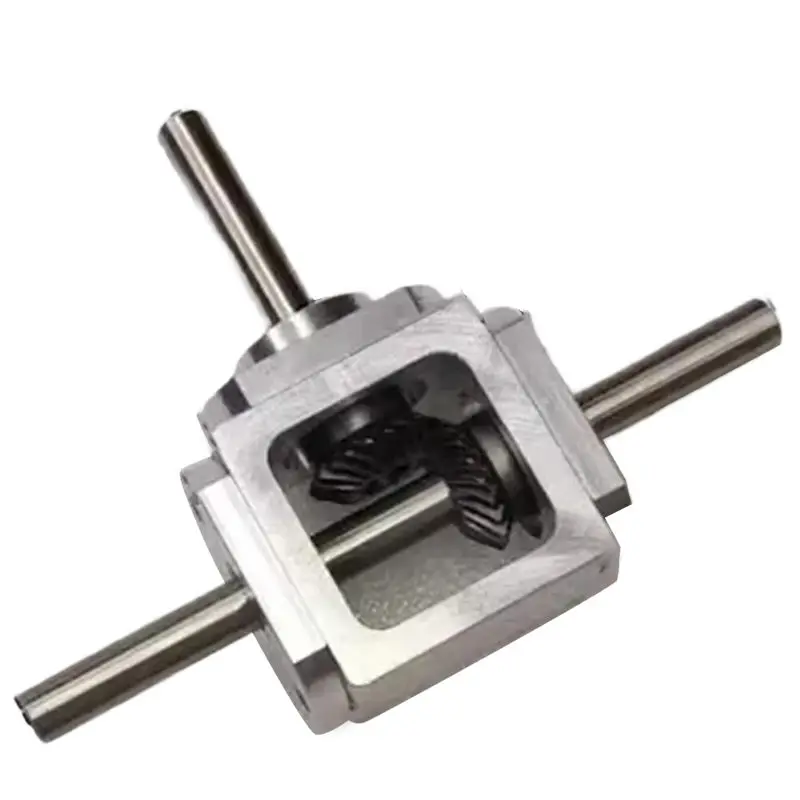 AS94-Right Angle Drive Gearbox 1M 20T 8MM Spiral Bevel Gear 1:1 Cross Commutator Reducer Same Direction