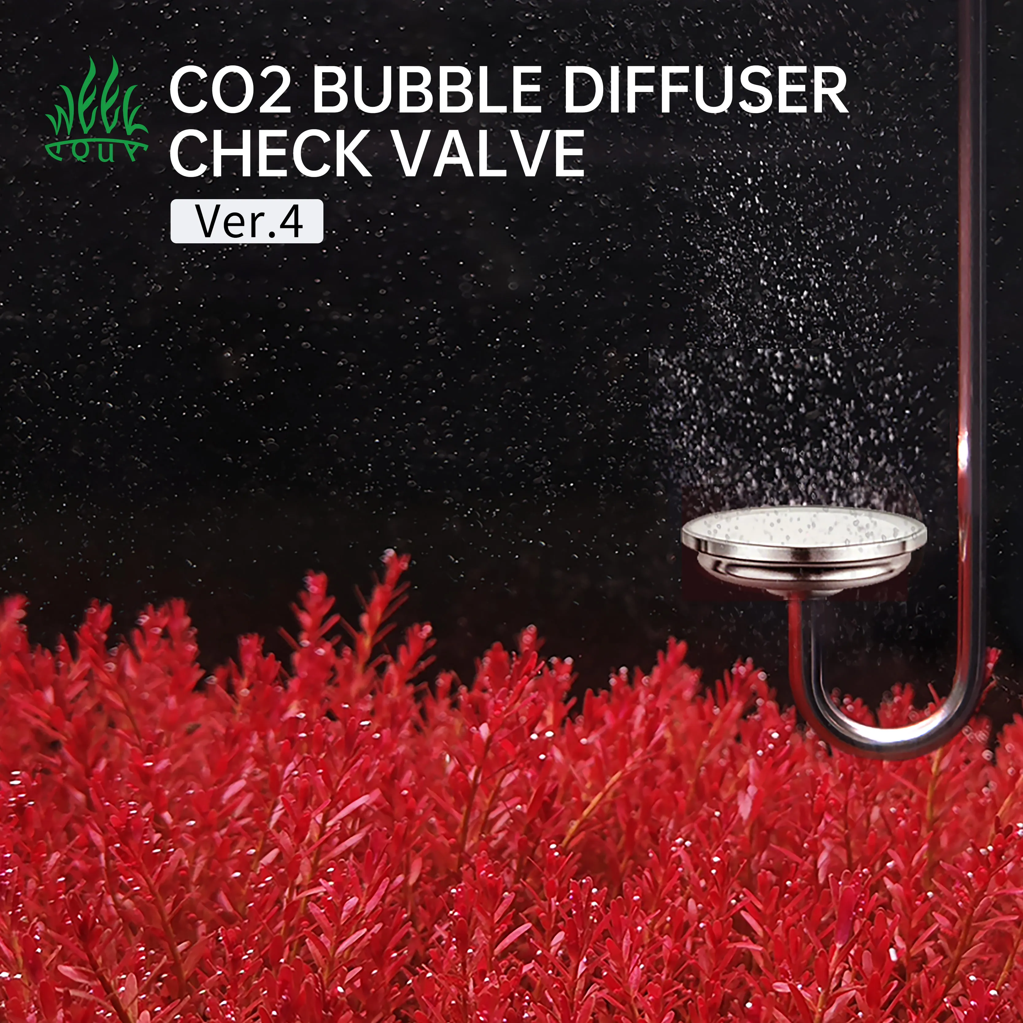 Week Aqua 304 Stainless Steel CO2 Atomizer Bubble Counter Diffuser Check Valve For Aquarium Plants Fish Tank