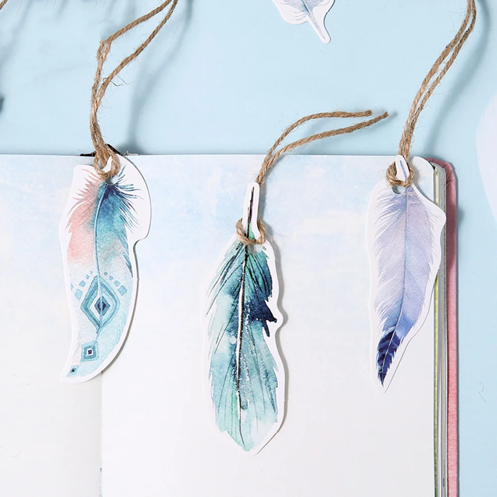 

30 Sheets Dyed Paper Bookmarks Metal Creative Design for Readers Students Graduates Literary Stationery