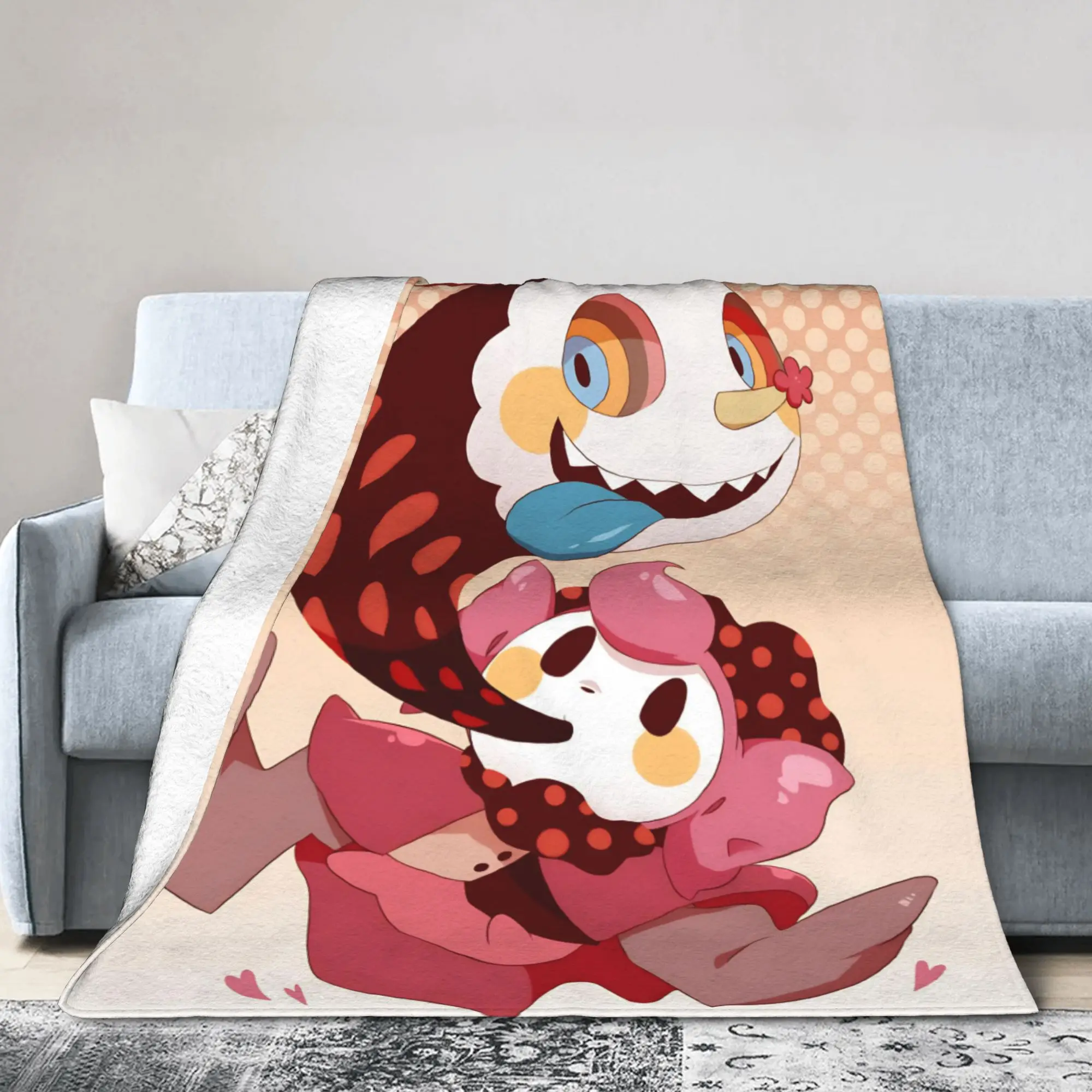 Charlotte Puella Magi Madoka Magica Anime Blankets Coral Fleece Plush Printed Warm Throw Blankets for Home Office Quilt