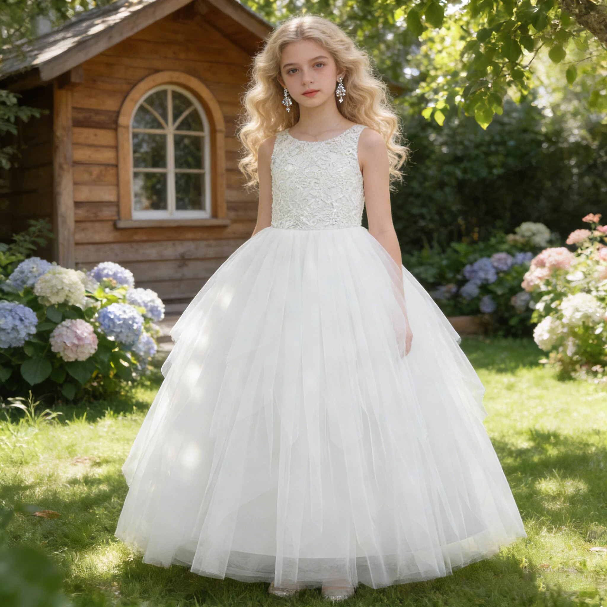 Summer Flower Baptism Party Girls Dress Elegant Petal First Communion Bridesmaid Princess Dresses for Girl Wedding Birthday Gown