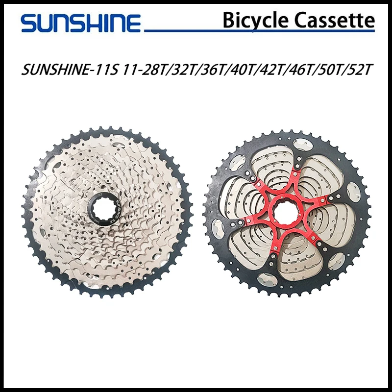 SUNSHINE Freewheel 11 Speed 11-28/32/36/40/42/46/50/52T Road Bicycle Flywheel MTB Cassette Sprocket 11v for 11s SHIMANO / SRAM