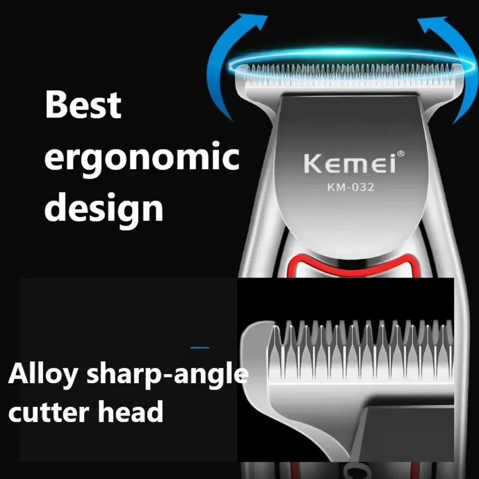 Kemei Tondeuse À Cheveux Électrique Tondeuse À Barbe ForMen Tondeuse À Cheveux Cutter Machine HaircutGrooming Kit KM-032