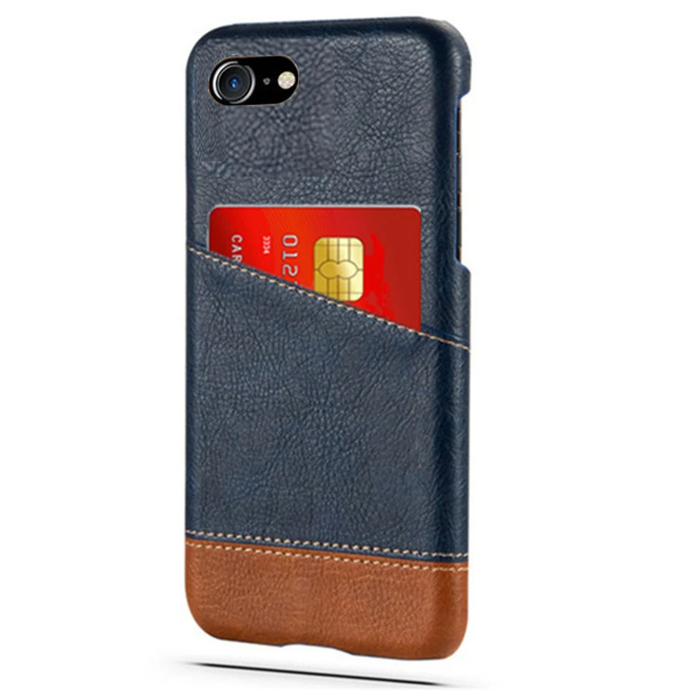 For Apple iPhone SE 2016 Case Card Slot Holder Mixed Splice PU